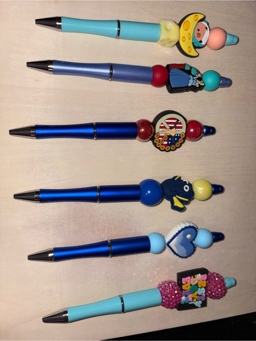 Blue Novelty Kids Character Pens - Assorted Blue Colors
